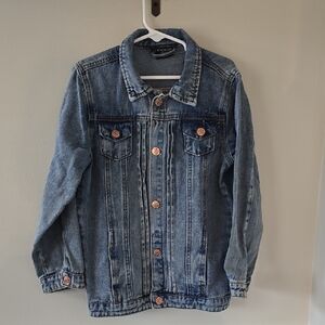 Little Bipsy Blue Denim Jacket with Copper Accents